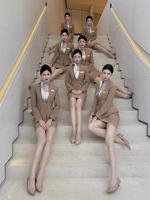 Choix de qualité nouvelles robes femmes Slim Fit kaki 2 pièces ensemble robes élégantes sur mesure affaires formelles printemps vêtements pour femmes