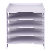 Bandeja de almacenamiento de papel de escritorio, estante de 5 niveles, color blanco, superventas