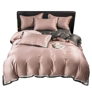 Tessili per la casa motivo a stelle Set di biancheria da letto grigio letto matrimoniale nordico AB copripiumino Design Double face copripiumino Queen Child