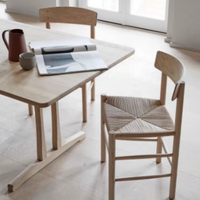 Ins Style Style japonais Commercial café lait thé boutique maison cuisine meubles tissé corde salle à manger chaise en bois