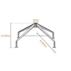 Patins <span class=keywords><strong>de</strong></span> pieds fixes pour base <span class=keywords><strong>de</strong></span> <span class=keywords><strong>chaise</strong></span> cinq étoiles en acier inoxydable, accessoires robustes pour chaises <span class=keywords><strong>de</strong></span> bureau et <span class=keywords><strong>de</strong></span> salon - Product Image 6
