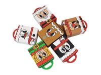 New Christmas square Candy Box Hand-held Christmas Handbag Wedding Candy Box Gift Paper Box in Stock