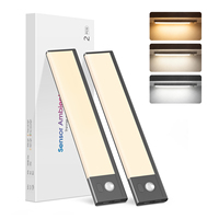 Lámpara LED de Aluminio con Sensor de Movimiento, Recargable, Magnética, para Gabinete, Bajo Encimera, Luz Nocturna para Cocina, Dormitorio, Escalera, Fábrica OEM