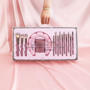 ชุดแปรงแต่งหน้าเพชรประดับ 15 ชิ้น/ชุด พร้อมฟองน้ำแต่งหน้า - Product Image 1