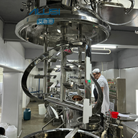 Homogénéisateur émulsifiant sous vide haute vitesse en acier inoxydable avec pompe à engrenages et moteur ABB, capacité 200L, pour produits cosmétiques et chimiques, avec chauffage