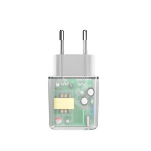 อะแดปเตอร์ชาร์จเร็วแบบยุโรปโปร่งใส20W อะแดปเตอร์แปลงไฟสำหรับมือถือ <span class=keywords><strong>iPhone</strong></span> ใบรับรอง ETL FCC ROHS - Product Image 6