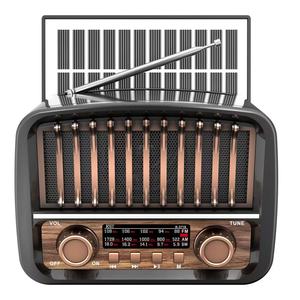 NUEVO K-371S Suministro <span class=keywords><strong>de</strong></span> Fábrica Radio Retro Personalizada Recargable USB para el Hogar AM FM SW Multibanda Radio Portátil con Altavoz Solar - Product Image 1