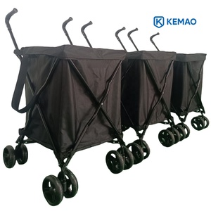 Panier de rangement en toile détachable léger panier de sac à provisions chariot 4 roues chariot d'épicerie de supermarché - Product Image 1