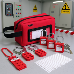 Kit de Bloqueo y Etiquetado Vevor de 26 Piezas, Candados de Seguridad Eléctrica Industriales, Bridas de Nylon, Bolsa de Transporte - Product Image 2