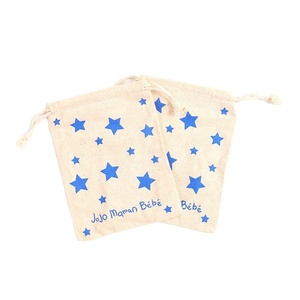 Bolsas de Algodón Muselina Orgánicas Reciclables Hechas a Medida con Cordón, Estrellas Azules, Almacenamiento Todo en Uno, Seguras y Personalizables, Envío Inmediato - Product Image 5