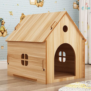 บ้านแมวไม้ขนาดเล็ก ทนทาน ใช้กลางแจ้ง สำหรับแมวและสุนัขขนาดเล็ก - Product Image 1