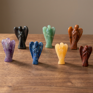 <b>Chakra</b> Angel Fountain Hand Carved Gemstone Love Theme 1.5 Inches Home Decor From Gujarat Crystalexport.com - Product Image 3