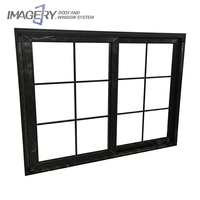 Ventana Corredera de Aluminio con Rotura de Puente Térmico, Rejillas Decorativas de Vidrio Integradas, Doble Acristalamiento, Eficiencia Energética, para Proyectos Residenciales