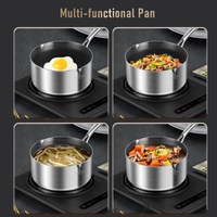 Peralatan Masak Anti Lengket KENGQ Berkualitas Tinggi, Panci Saus Titanium, Panci Saus Stainless Steel Dengan Tutup