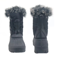 Bottes d'hiver imperméables YL3679 noires mi-mollet pour femme, chaudes et tendance, idéales pour l'extérieur