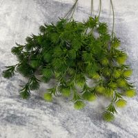 Fleur artificielle en plastique verte, tige de Dianthus artificielle, fausse boule de fleurs vertes pour mariage, Noël, Pâques, arrangement floral, décoration de la maison