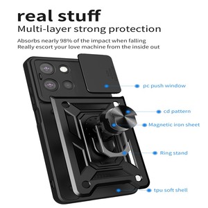 Funda Protectora con Anillo Metálico, Carcasa Trasera de TPU y PC Resistente a Golpes para Teléfono Motorola <span class=keywords><strong>Moto</strong></span> G 5G 2025 G54 G84 G85 G34 5G - Product Image 3