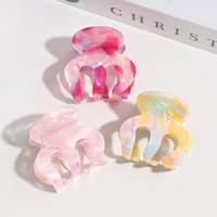 Pince à cheveux WEINI style coréen en acétate dégradé, douce et minimaliste, pour queue de cheval, accessoire capillaire quotidien pour femme