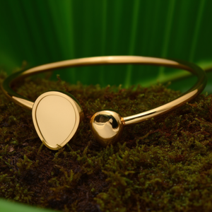 Brazalete de Moda en Acero Inoxidable 316L con Baño de Oro PVD, Joyería Sostenible y Resistente - Product Image 3