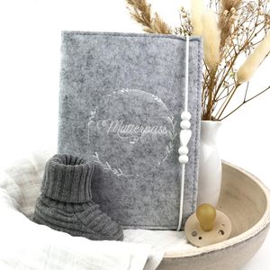 Funda de Fieltro para Mutterpass, Cuaderno de Registro Materno-Infantil, Hecho a Mano en Alemania, de Primera Calidad - Product Image 5