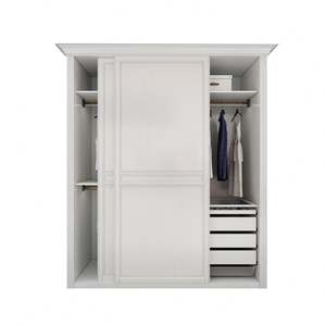 Modern Hinged Door <b>Wardrobe</b> with 5+ <b>Drawers</b> | Durable MDF Construction Eco-Friendly Space-Saving Bedroom Storage - Product Image 2