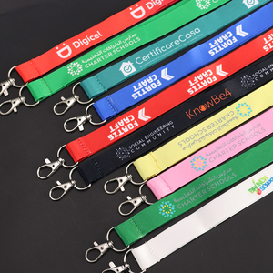 Cordones personalizados de alta calidad, soporte para tarjeta de identificación, correa para el cuello, cordón de poliéster con logotipo personalizado - Product Image 4