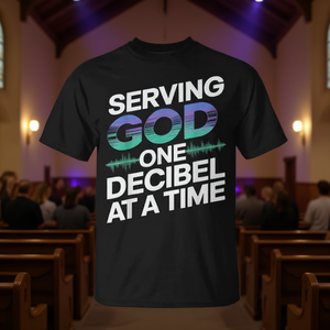 T-shirt One Decibel at a Time Church Production pour les servants de Dieu - Product Image 3