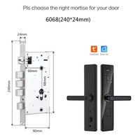 Serrure de porte intelligente numérique Wifi Tuya, code RFID, carte IC, déverrouillage par application de smartphone, Zigbee, empreintes digitales biométriques, serrures intelligentes