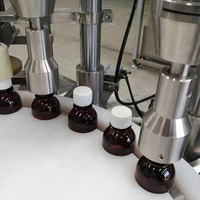 Machine automatique de remplissage, scellage et bouchage de bouteilles de sirop liquide oral linéaire - Offre Spéciale