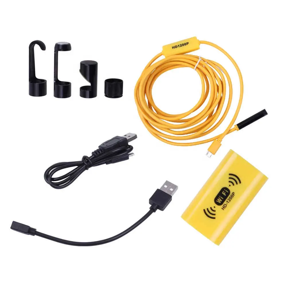 8mm IP68 Waterproof HD WiFi Borescope For Android Snake Inspection Wireless Endoscope 2.0 Megapixels 8Leds Smartphone Mini 1200P