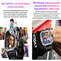 Reloj PGD 4 + 64G 1,99 pulgadas 4 Core 4G tarjeta Sim Cámara dual GPS WIFI 2,4G/5G Android 8,1 fitness reloj cuadrado teléfono móvil