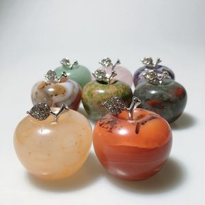 Conception populaire En Gros Belle Pierre Gemme En Cristal Sculpté À La Main Pomme pour la décoration - Product Image 3