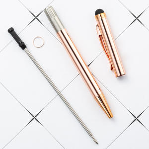 Stylo à bille personnalisé avec logo métallique pour écran tactile, recharge Parker et encre bleue/noire - Cadeau haut de gamme - Product Image 4