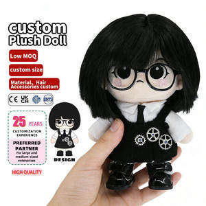 Poupée en peluche <span class=keywords><strong>de</strong></span> personnage en <span class=keywords><strong>mohair</strong></span> <span class=keywords><strong>de</strong></span> haute qualité avec coton biologique, poupée d'idole Kpop, peluche personnalisée <span class=keywords><strong>de</strong></span> 20 cm - Product Image 1