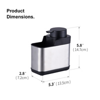 Organisateur d'évier de cuisine en acier inoxydable Caddy Distributeur de savon de cuisine Caddy