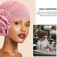 Nouveau Style couleur unie Logo personnalisé Bonnets fleurs artificielles en gros Bonnet africain hommes femmes