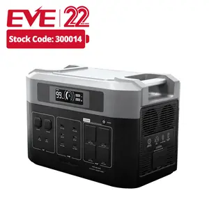 EVE Power Station portabel luar ruangan, stasiun daya cepat pengisian daya 2200W