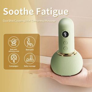 9 Speed Home Use High Powerful Guasha Massager Handheld Red Light Heat Body <b>Vibration</b> Scraping Cupping Therapy Tools - Product Image 2