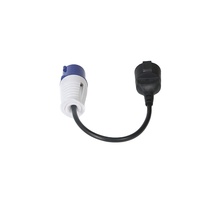 Adaptateur prise CEE 3 broches 16A vers prise française IP20 avec câble H05VV-F 3G1.5mm2 VDE