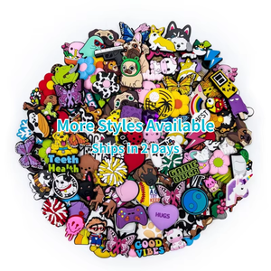 新入荷 カラフルな動物 PVC クロッグシューズチャーム アクセサリー 2026年卸売 食品パーソナライゼーション シューズチャーム まとめ買い - Product Image 1