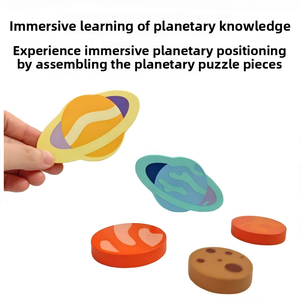 Gioco Cognitivo Montessori per Bambini, Giocattolo Educativo in Legno del Sistema Solare, Puzzle 3D del Sistema Spaziale - Product Image 4