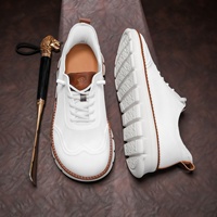 Chaussures décontractées d'été pour hommes, style pieds nus, à enfiler, à bout épais, coupe extra large, avec empeigne haute et tige en maille pour pieds larges