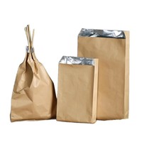 Sac d'emballage alimentaire en papier d'aluminium et feuille d'aluminium, résistant à l'huile, isolé, imperméable, à fond plat, pour barbecue et plats à emporter