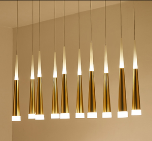 Acrílico ambos LED luz espiral <span class=keywords><strong>escalera</strong></span> Hotel personalizado pequeño oro moderno LED araña colgante Luz - Product Image 2