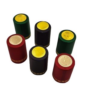Capsules thermorétractables <span class=keywords><strong>ATP</strong></span> personnalisées avec logo, en gros, rouge, noir, doré, pour bouteilles de vin - Product Image 6