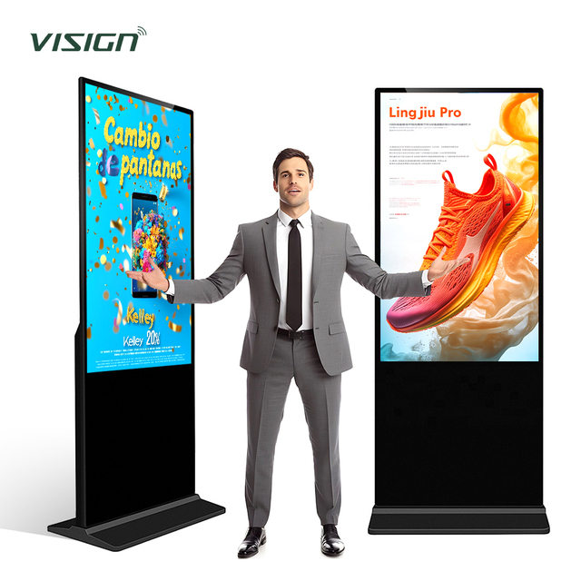 VISIGN 43/55/65/75 Inch Interactive Touch Screen Display Indoor Advertising Machine Full HD Vertical LCD Stand Digital Signage