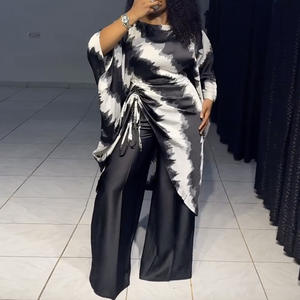 Abbigliamento Femminile Europeo-Americano Transfrontaliero, Primavera 2026, Nuovo Top Elegante a Vita Alta con Coulisse, Lunghezza Media, Gamba Larga - Product Image 2