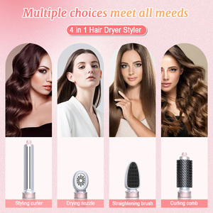 Ensemble de Styling Professionnel 5 en 1 à <span class=keywords><strong>Air</strong></span> Chaud, Moteur BLDC Haute Vitesse 110000 tr/min, <span class=keywords><strong>Brosse</strong></span> Sèche-Cheveux, 200 Millions d'Ions Négatifs, <span class=keywords><strong>Styler</strong></span> Magique - Product Image 4