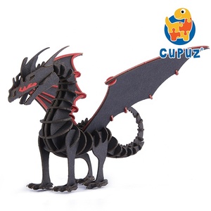 CUPUZ Rompecabezas de Papel 3D Dragón de Fuego, La Leyenda de la Llama, Kit de Manualidades para Decoración de Escritorio, Juguetes Educativos, Rompecabezas y Juegos - Product Image 4