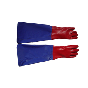 Sıcak Satış Uzun Kollu Arıcılık Eldivenleri Tek Kullanımlık Olmayan Anti-Kimyasal Su Geçirmez PVC Koruyucu Pamuklu Astarlı Güvenlik Eldivenleri - Product Image 3
